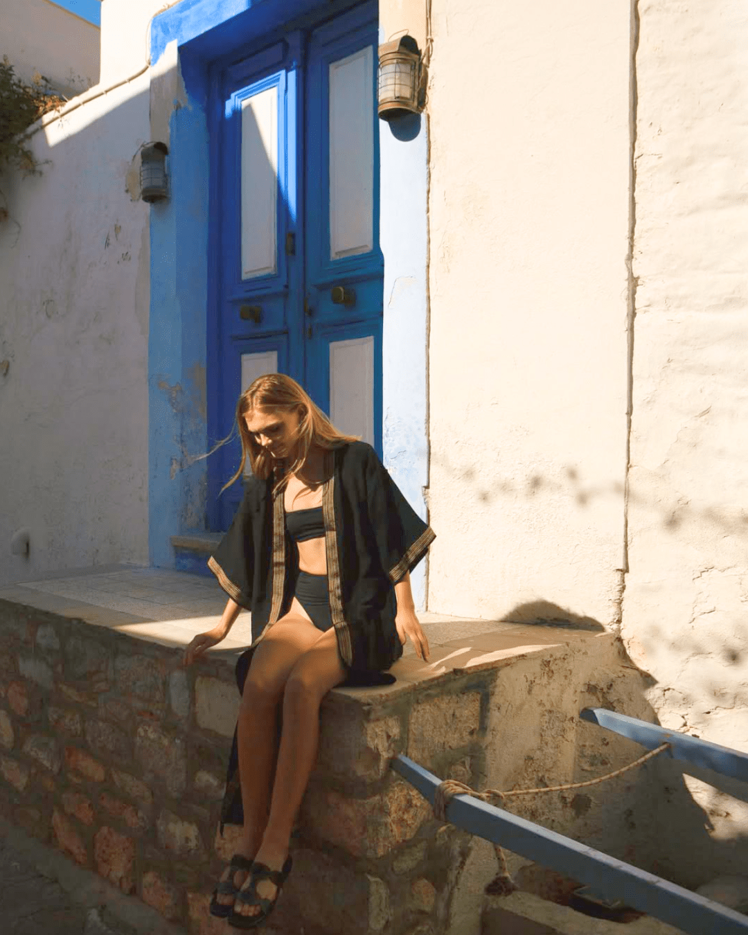 Selene Long Embroidered Kimono